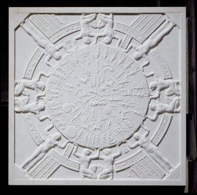 Copy of The Zodiac of Dendarah, from the Ceiling of the Chapel at the Temple of Hathor, Dendarah, Egypt, 1819 by J. J. Castex